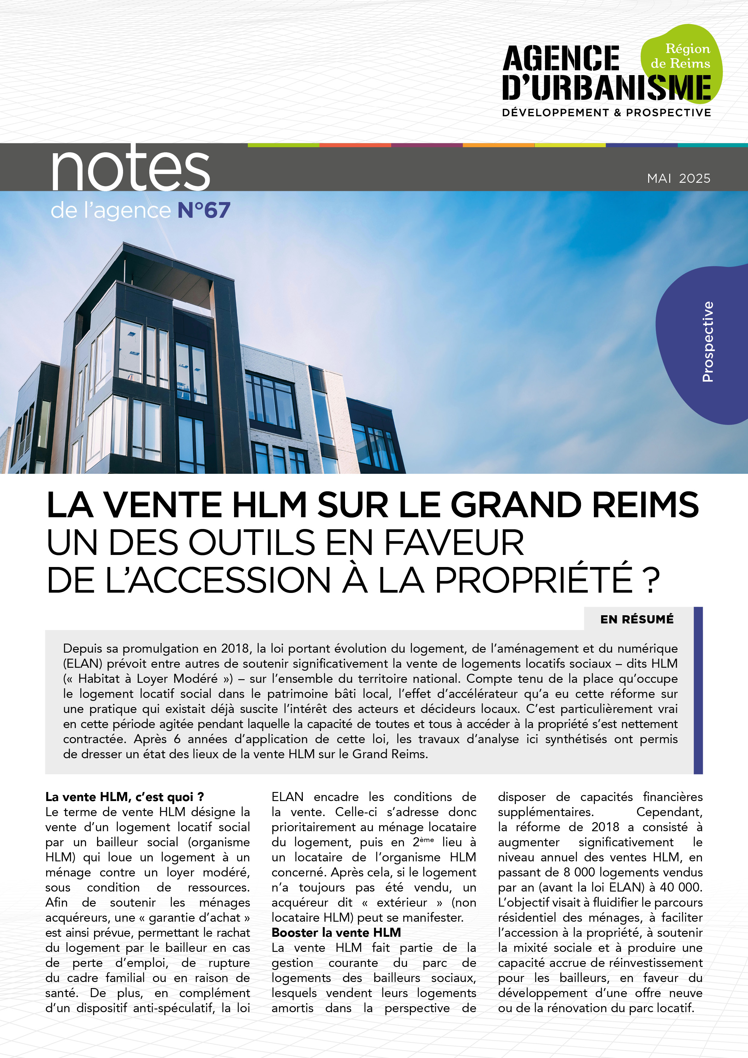 Note 67 : La vente HLM sur le Grand Reims